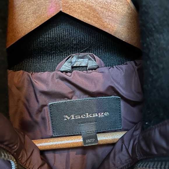 Mackage Down Burgundy Coat with Coyote Fur (Size X-small) - Picture 5 of 15